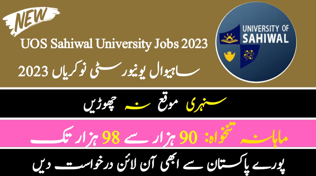 UOS Sahiwal University Jobs 2023