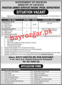PASB Jobs Ministry of Defence LDC, DMO and Gestetner Operator Jobs 2023